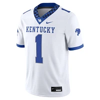 Maillot de match Nike #1 blanc Kentucky Wildcats pour homme