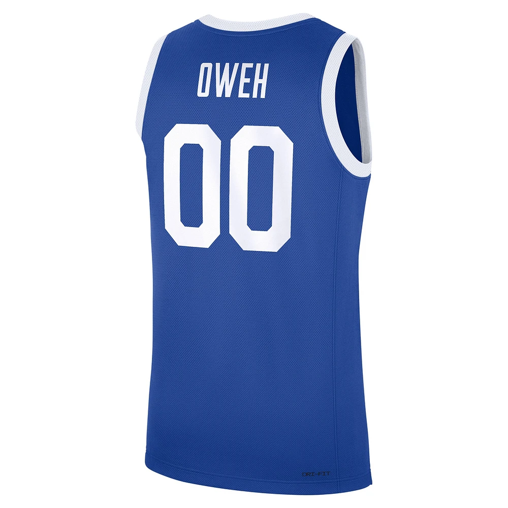 Men's Nike Otega Oweh Royal Kentucky Wildcats Replica Basketball Jersey