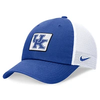 Casquette réglable Nike Royal/White Kentucky Wildcats Primetime Club Trucker pour homme