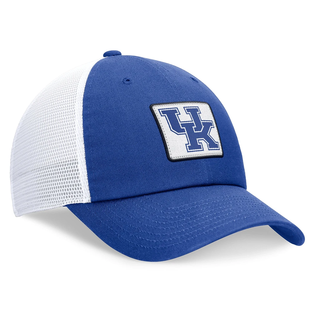 Casquette réglable Nike Royal/White Kentucky Wildcats Primetime Club Trucker pour homme