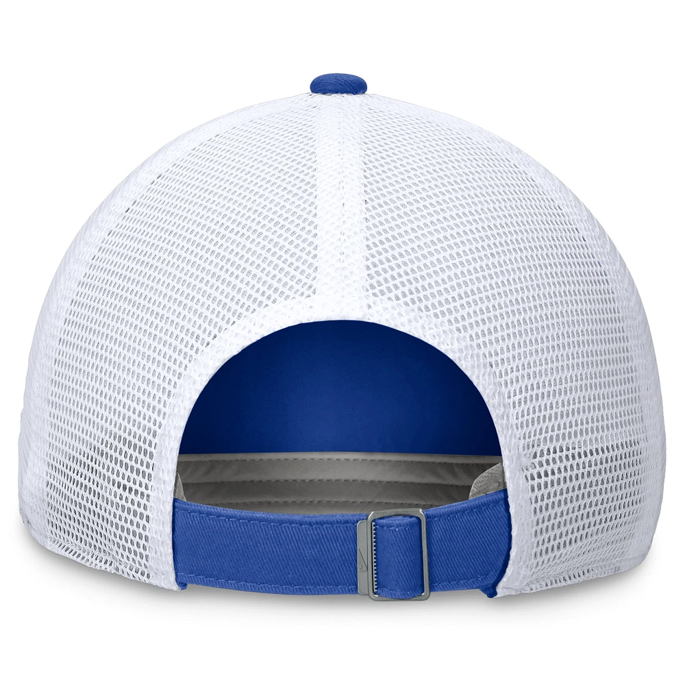 Casquette réglable Nike Royal/White Kentucky Wildcats Primetime Club Trucker pour homme