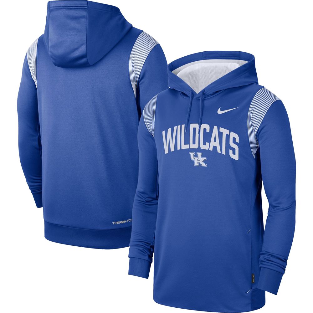 Men's Nike Royal Kentucky Wildcats 2022 Game Day Sideline Performance Pullover Hoodie