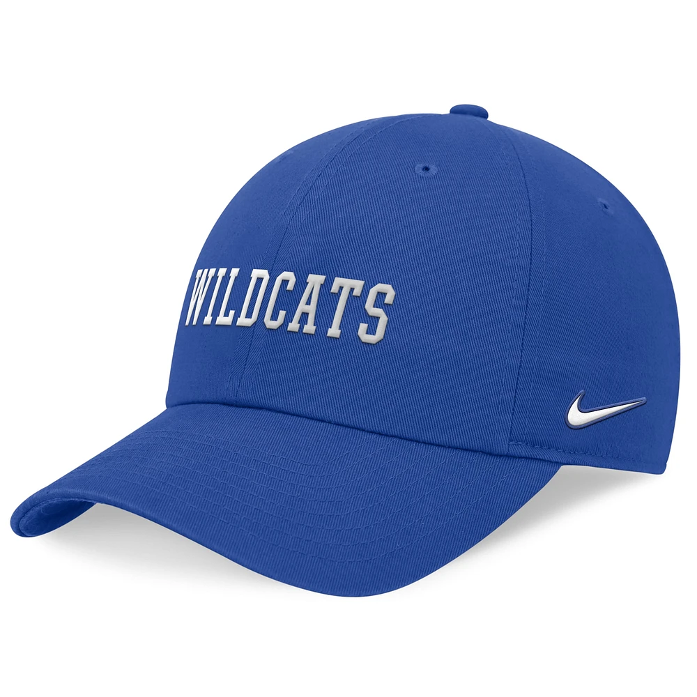 Casquette réglable Nike Royal Kentucky Wildcats 2024 On-Field Club pour homme