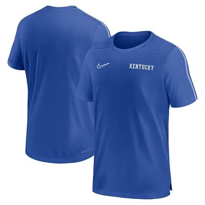 Haut de performance Nike Royal Kentucky Wildcats 2024 Sideline Coach pour homme