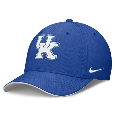 Men's Nike Royal Kentucky Wildcats 2025 Dugout Coaches Rise Swoosh Performance Flex Hat