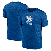 T-shirt Nike Royal Kentucky Wildcats Campus Center Block Velocity Performance pour homme