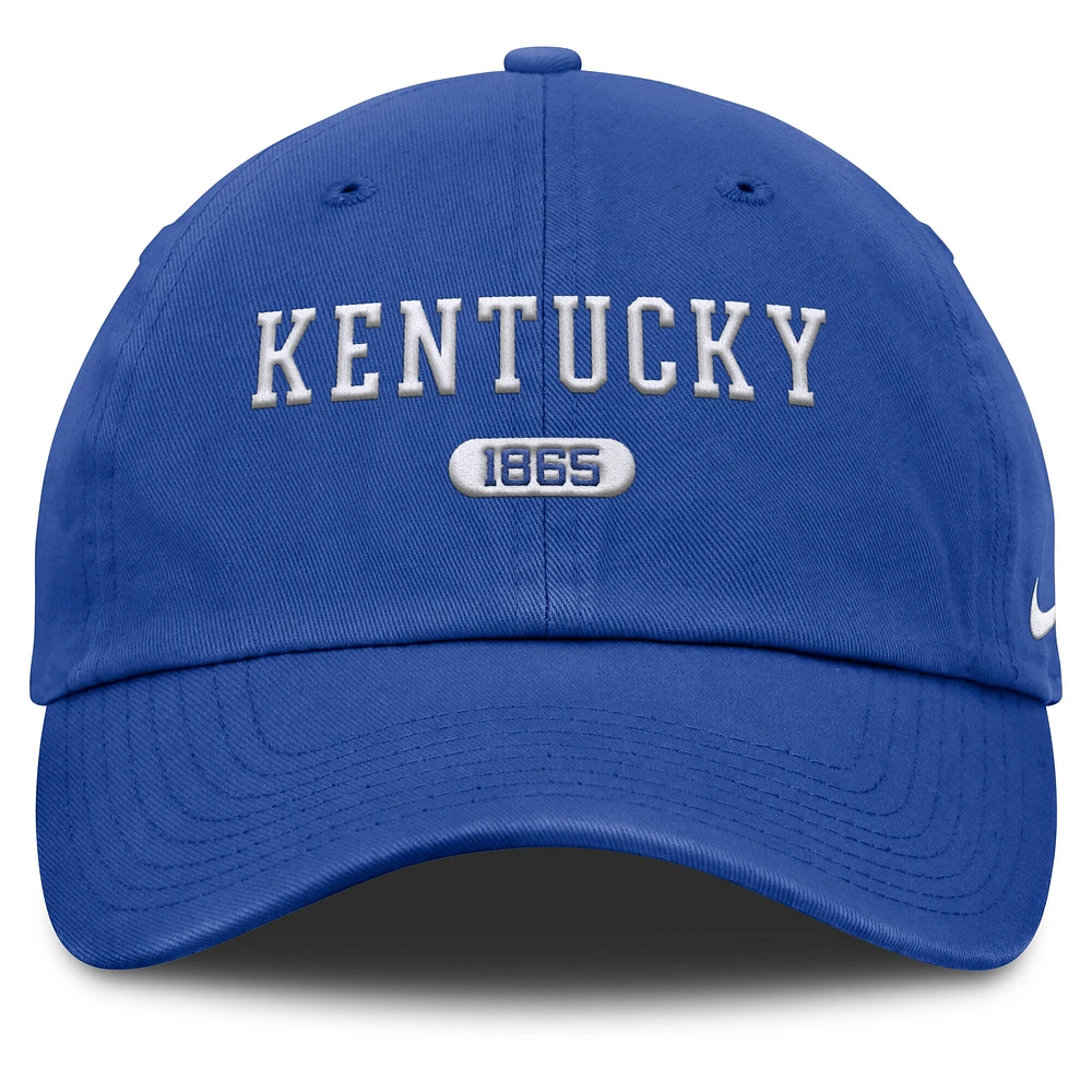 Casquette ajustable Nike Royal Kentucky Wildcats Club pour homme