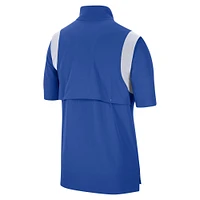 Men's Nike Royal Kentucky Wildcats Coach Short Sleeve Quarter-Zip Jacket