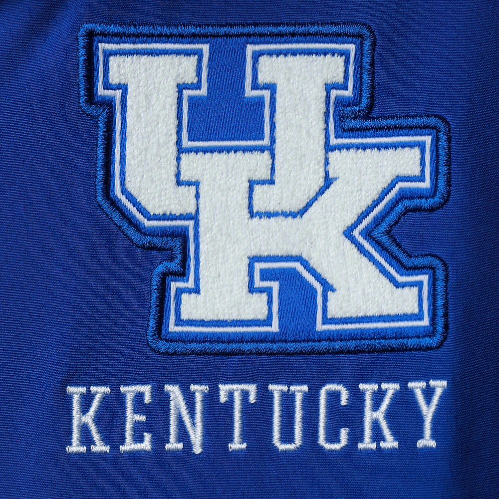 Men's Nike Royal Kentucky Wildcats Coach Short Sleeve Quarter-Zip Jacket