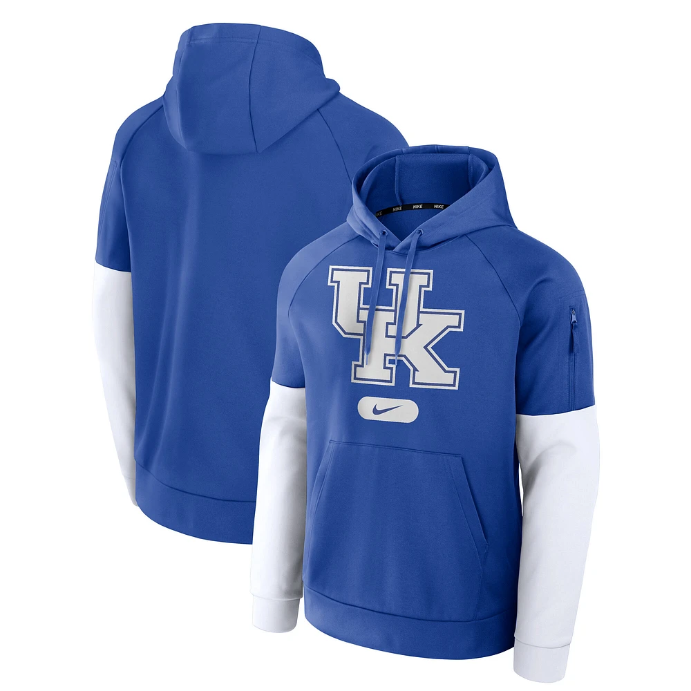 Sweat à capuche Nike Royal Kentucky Wildcats Fitness Performance pour homme