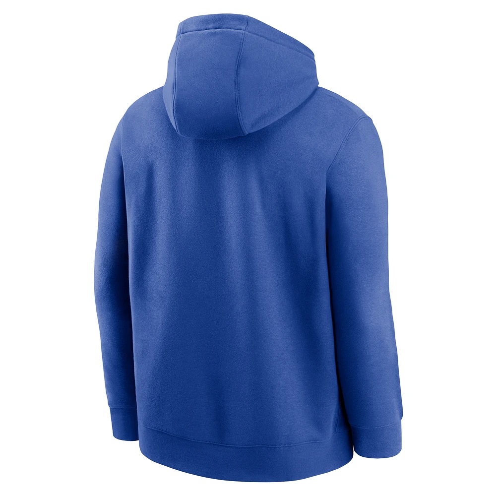 Sweat à capuche en polaire Nike Royal Kentucky Wildcats Legacy Logo Club pour homme