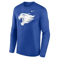 Men's Nike Royal Kentucky Wildcats Primetime Alternate Logo Legend Long Sleeve T-Shirt