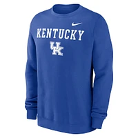 Men's Nike Royal Kentucky Wildcats Primetime Primary Stack Pullover Sweatshirt