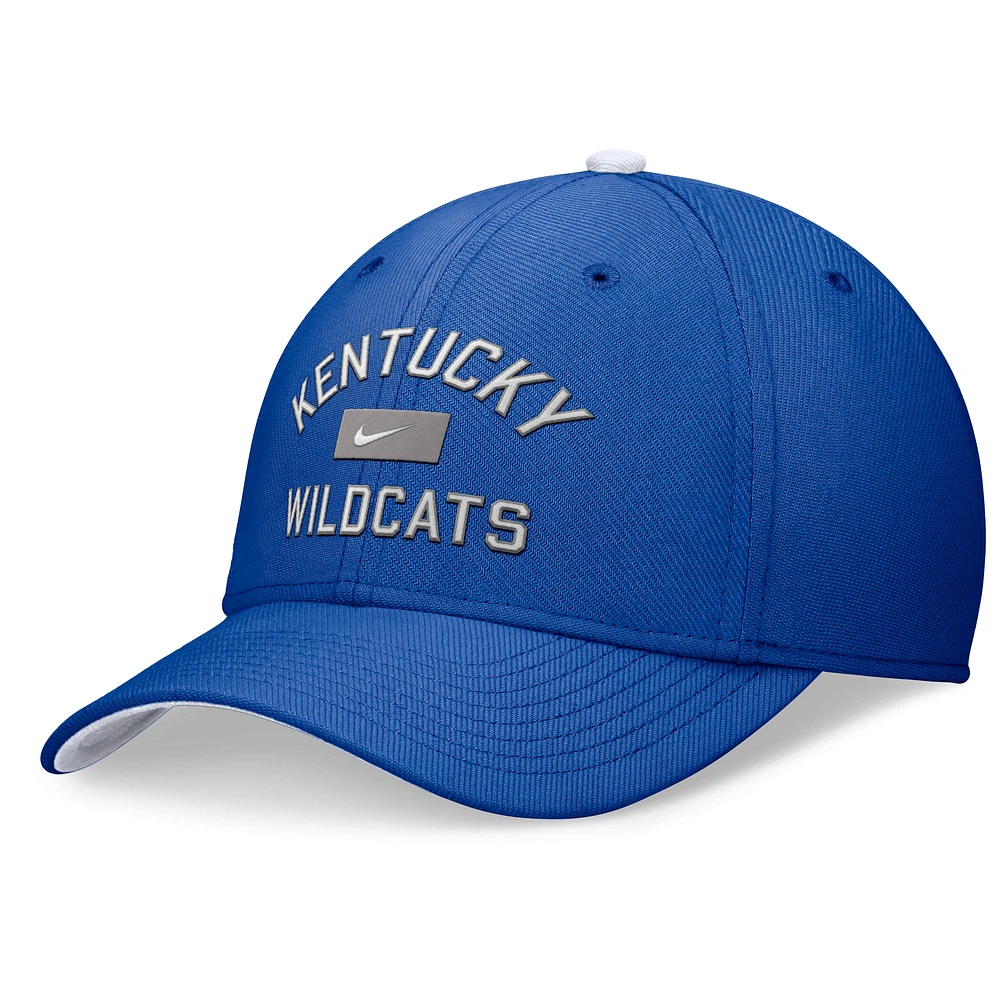 Casquette Nike Royal Kentucky Wildcats Primetime Rise Swoosh Flex pour homme