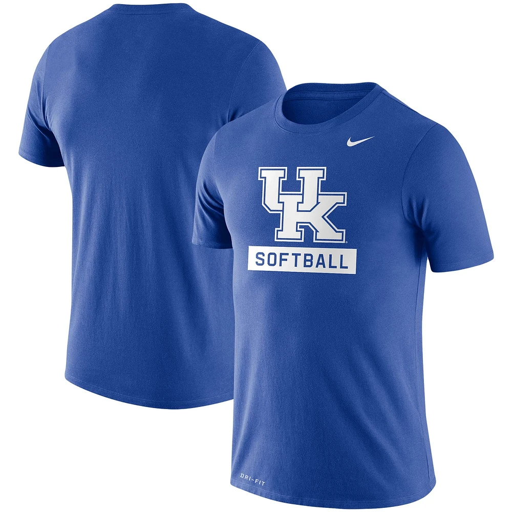 Men's Nike Royal Kentucky Wildcats Softball Drop Legend Slim Fit Performance T-Shirt