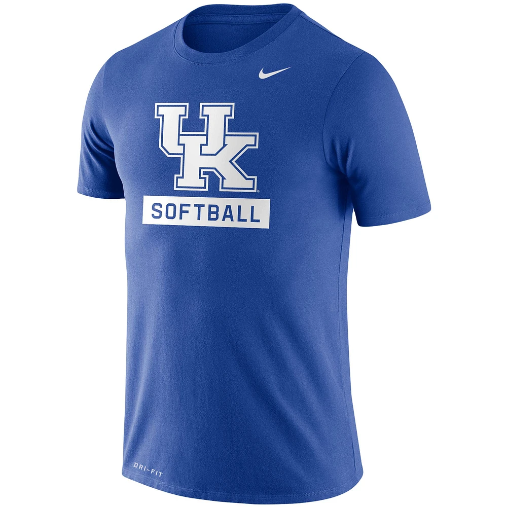 Men's Nike Royal Kentucky Wildcats Softball Drop Legend Slim Fit Performance T-Shirt