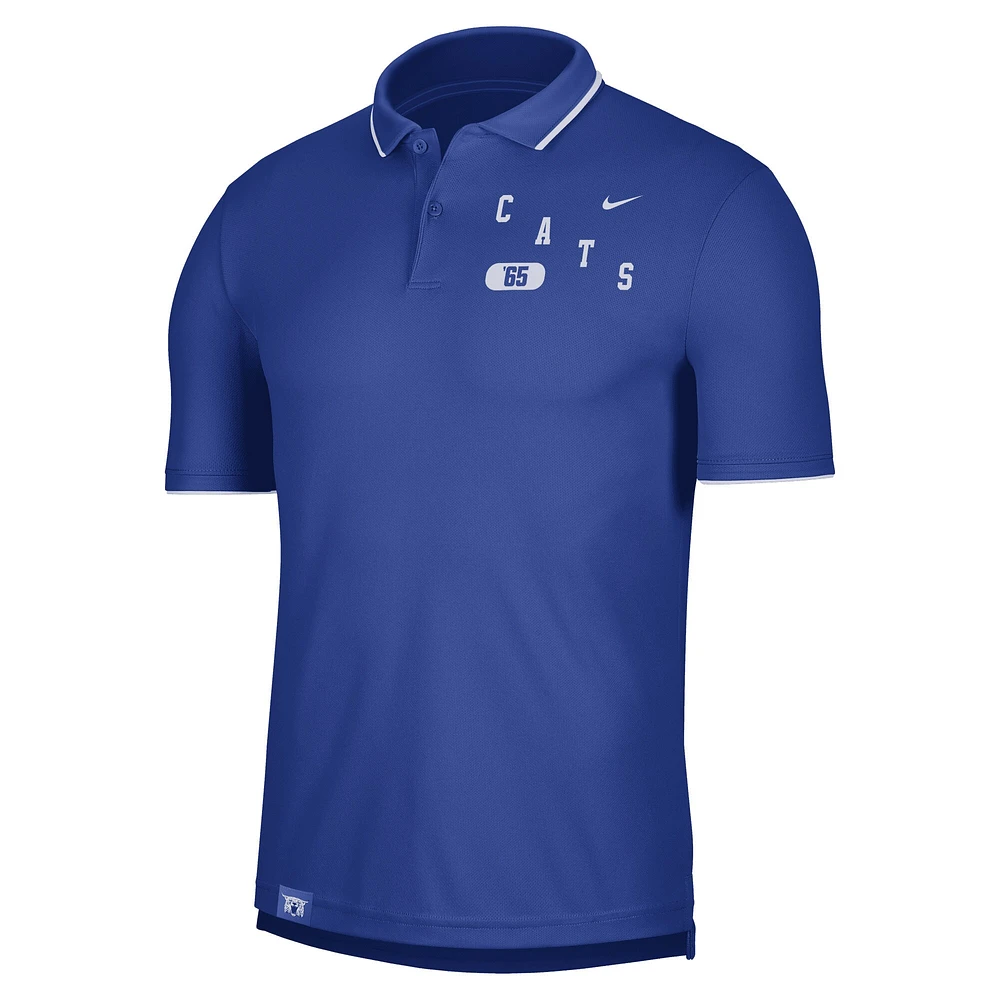 Polo Performance Nike Royal Kentucky Wildcats Wordmark pour Homme