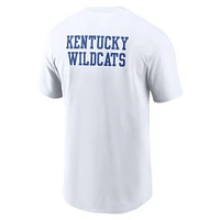 Men's Nike White Kentucky Wildcats 2-Hit Stacked T-Shirt
