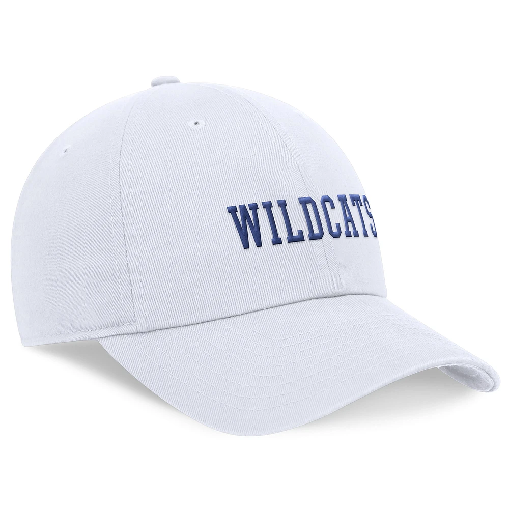 Casquette réglable Nike blanche Kentucky Wildcats 2024 On-Field Club pour homme