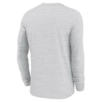 Men's Nike White Kentucky Wildcats 2025 Sideline Velocity Performance Long Sleeve T-Shirt