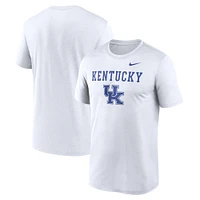 T-shirt Nike blanc Kentucky Wildcats Lockup Legend Performance pour homme