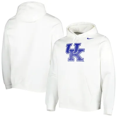 Sweat à capuche Nike Kentucky Wildcats Logo Club pour homme - Blanc