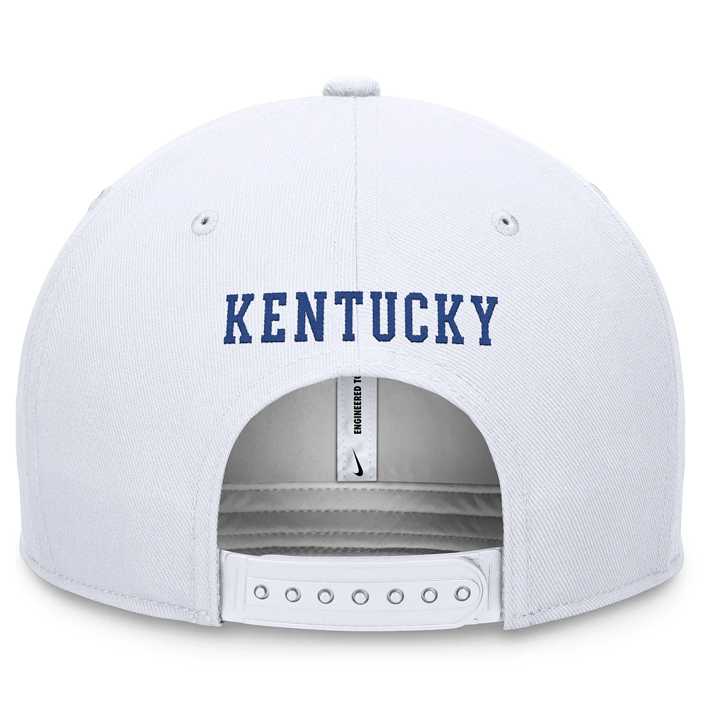 Men's Nike White Kentucky Wildcats On-Field Pro Bill Snapback Hat