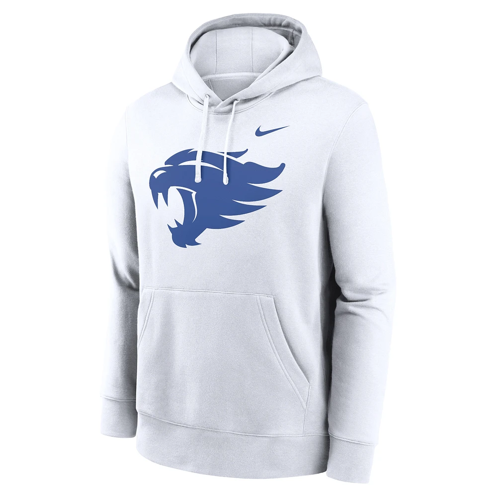 Men's Nike White Kentucky Wildcats Primetime Alternate Logo Club Fleece Pullover Hoodie