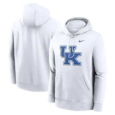 Sweat à capuche en polaire Nike blanc Kentucky Wildcats Primetime Club pour homme