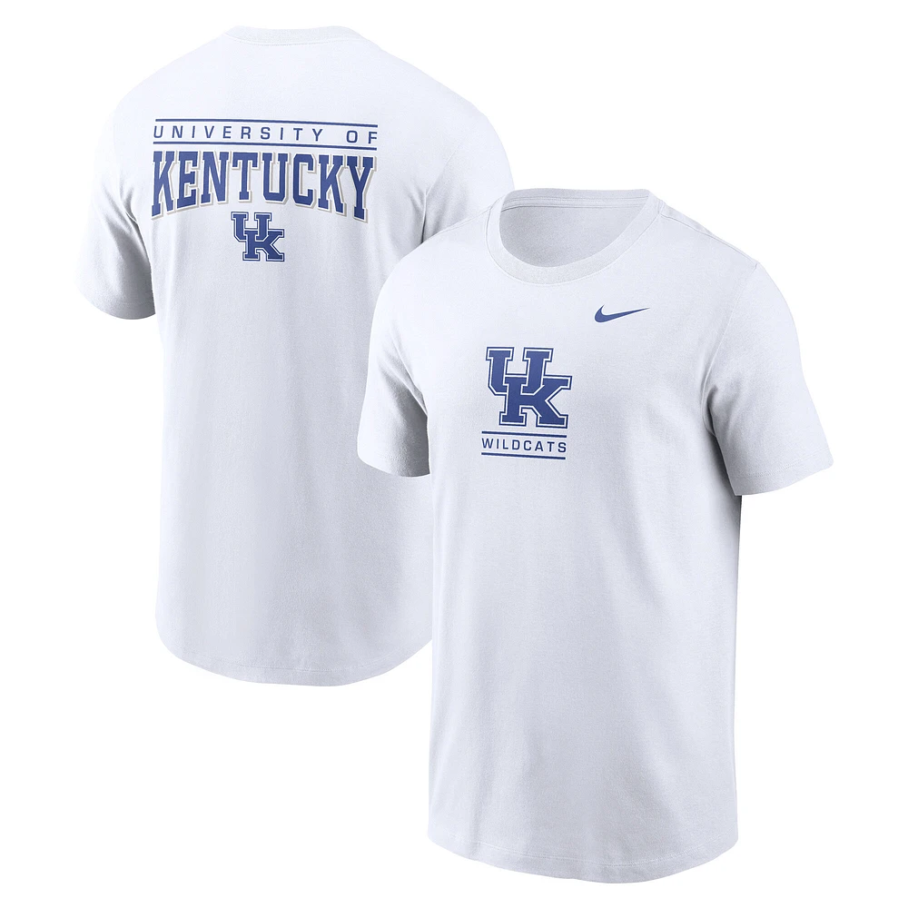 T-shirt Nike blanc pour homme Kentucky Wildcats