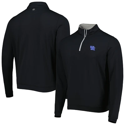 Men's Peter Millar Black Kentucky Wildcats Perth Performance Quarter-Zip Top