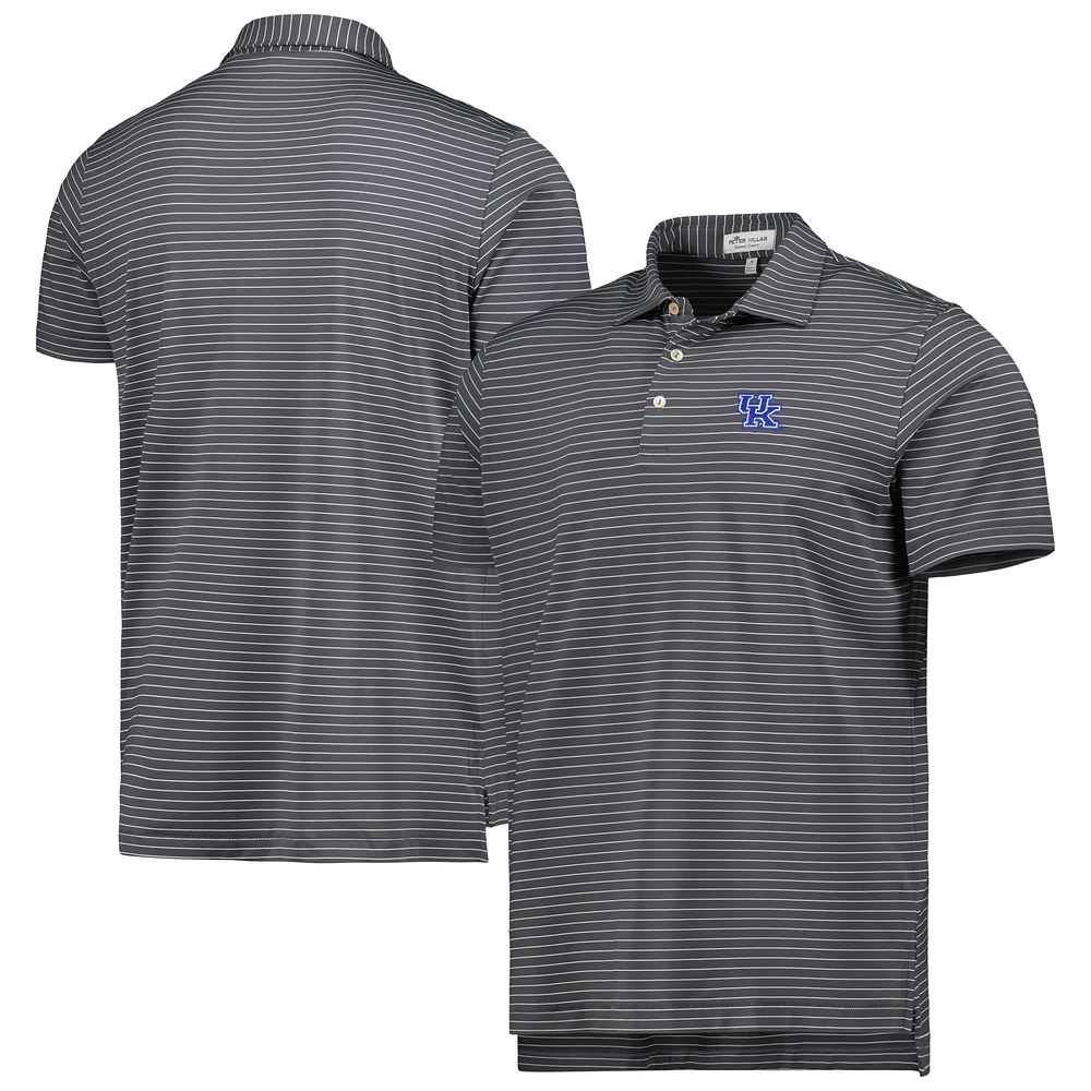 Men's Peter Millar Gray Kentucky Wildcats Crafty Performance Jersey Polo