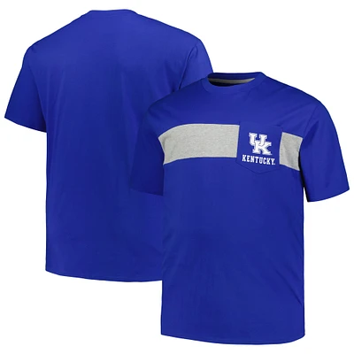 T-shirt à rayures colorées pour hommes Profile Royal Kentucky Wildcats Big & Tall