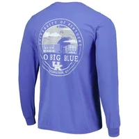 T-shirt à manches longues pour homme Royal Kentucky Wildcats Circle Campus Scene