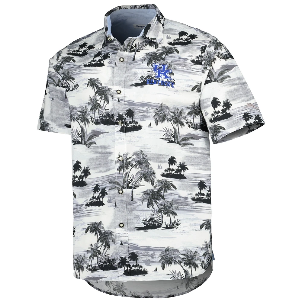 Men's Tommy Bahama Black Kentucky Wildcats Tropical Horizons Button-Up Shirt