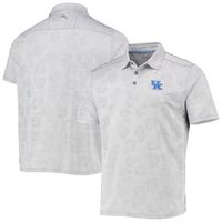 Men's Tommy Bahama Gray Kentucky Wildcats Pineapple Palm Coast IslandZone Polo