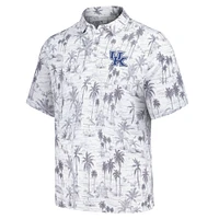 Men's Tommy Bahama Gray Kentucky Wildcats Sport Cabana Shores IslandZone Tri-Blend Polo