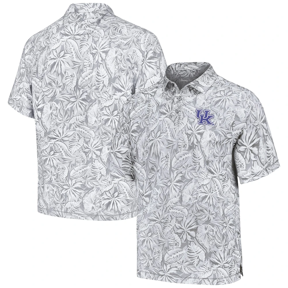 Men's Tommy Bahama Gray Kentucky Wildcats Tropical Score IslandZone Polo