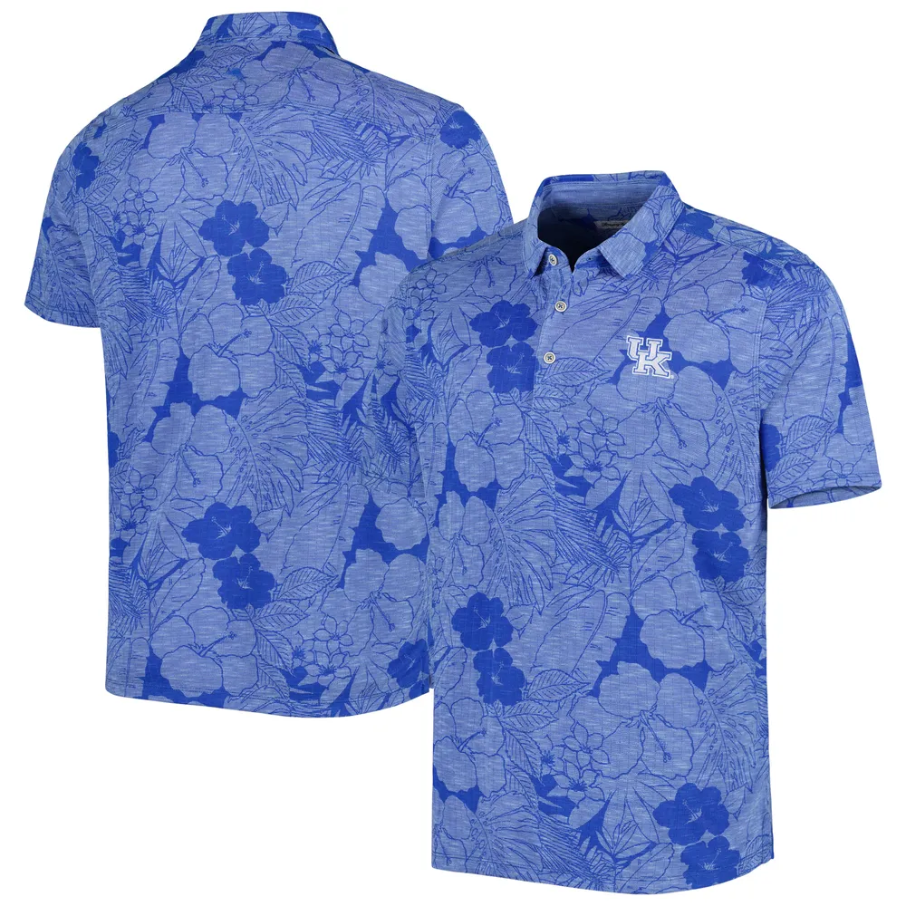 Men's Chicago Cubs Tommy Bahama Gray Blooms Polo