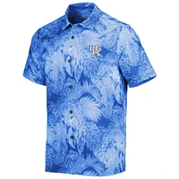 Chemise boutonnée Tommy Bahama pour hommes, bleu clair, Kentucky Wildcats Coast, Luminescent Fronds Camp