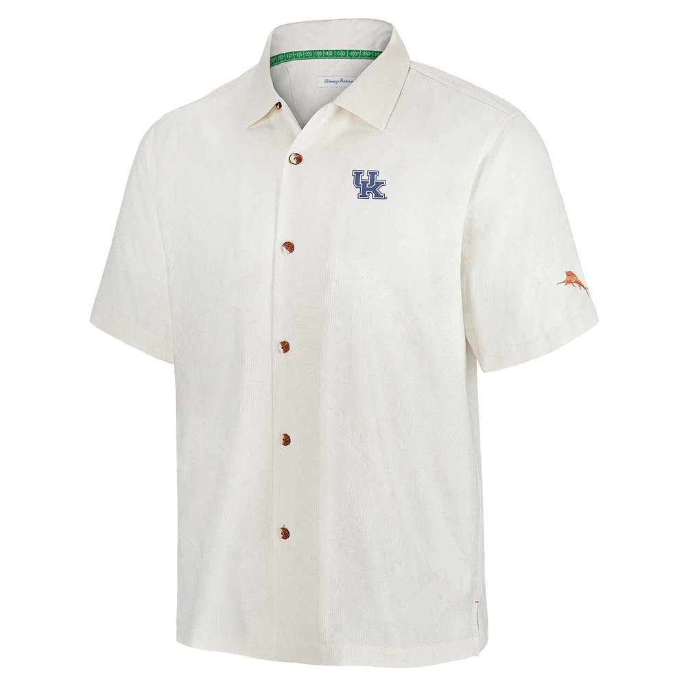 Men's Tommy Bahama White Kentucky Wildcats Coconut Matchup Camp Button-Up Shirt