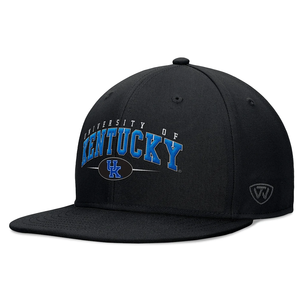 Casquette Snapback Top of the World pour hommes, noire, Kentucky Wildcats Bullpen