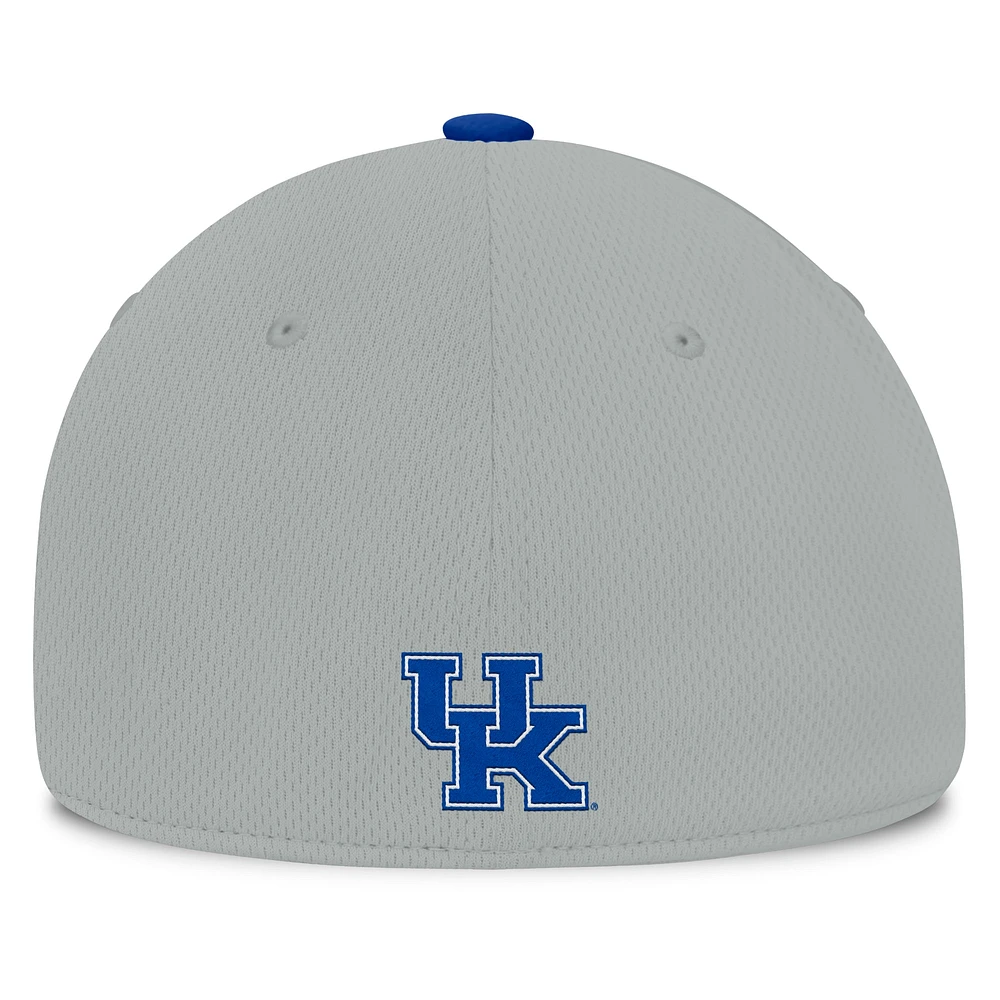 Men's Top of the World  Gray/Royal Kentucky Wildcats Mick Flex Hat