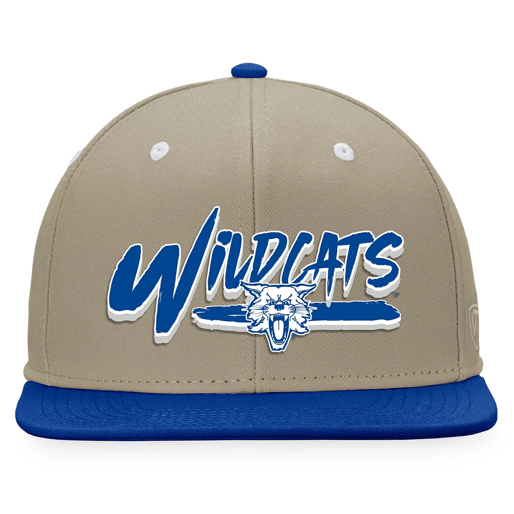 Men's Top of the World Khaki/Royal Kentucky Wildcats Land Snapback Hat