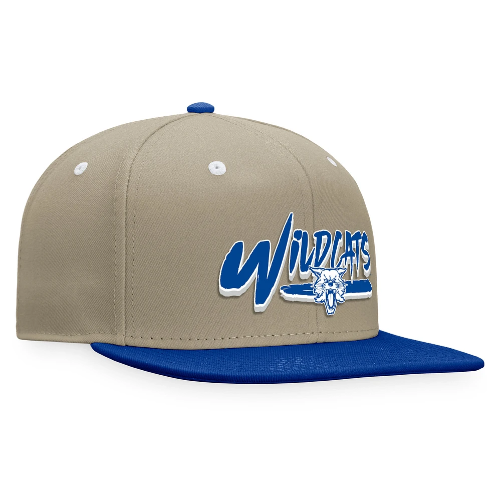 Men's Top of the World Khaki/Royal Kentucky Wildcats Land Snapback Hat