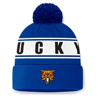 Bonnet en tricot à revers avec pompon Royal Kentucky Wildcats Top of the World pour homme