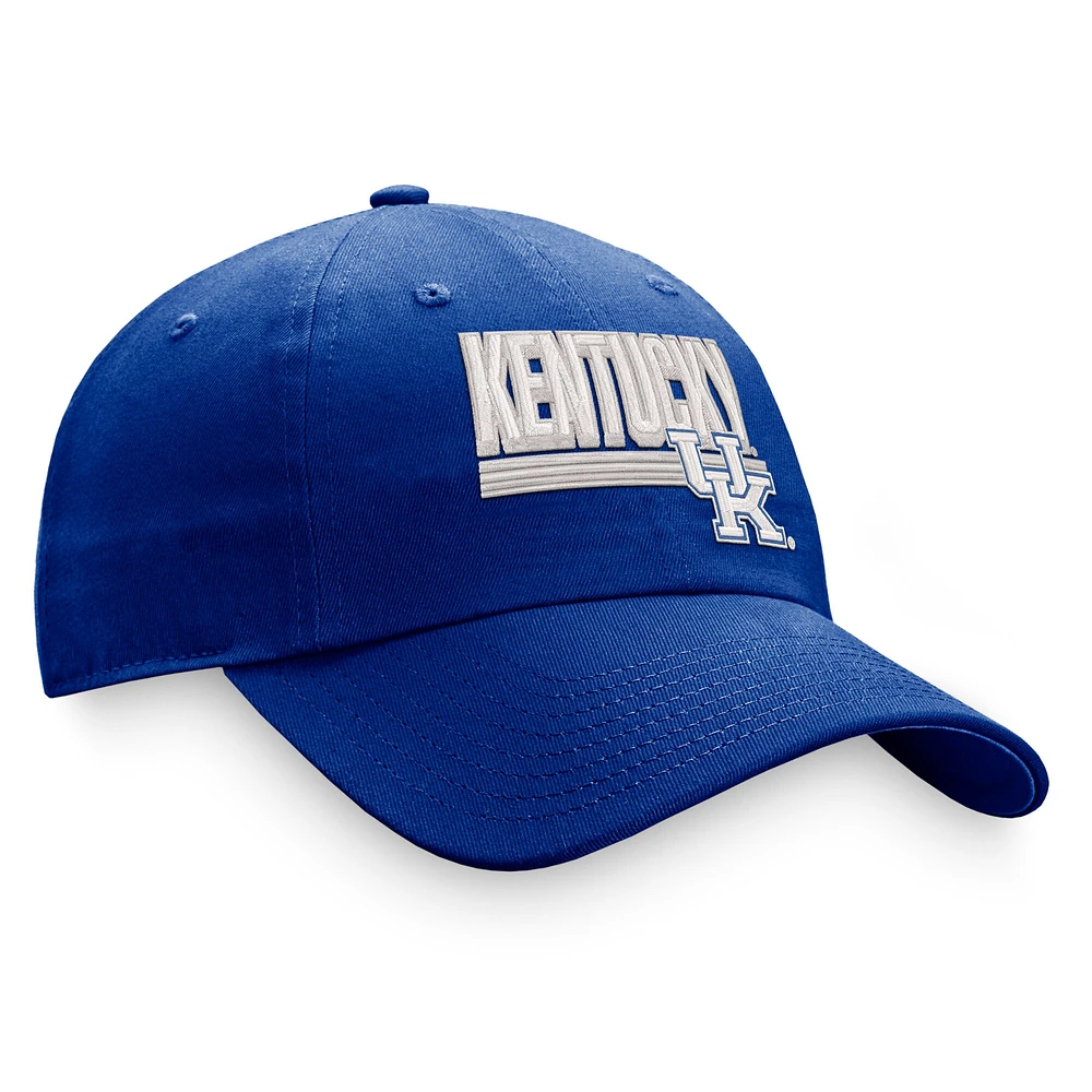 Casquette réglable Top of the World Royal Kentucky Wildcats Slice pour homme