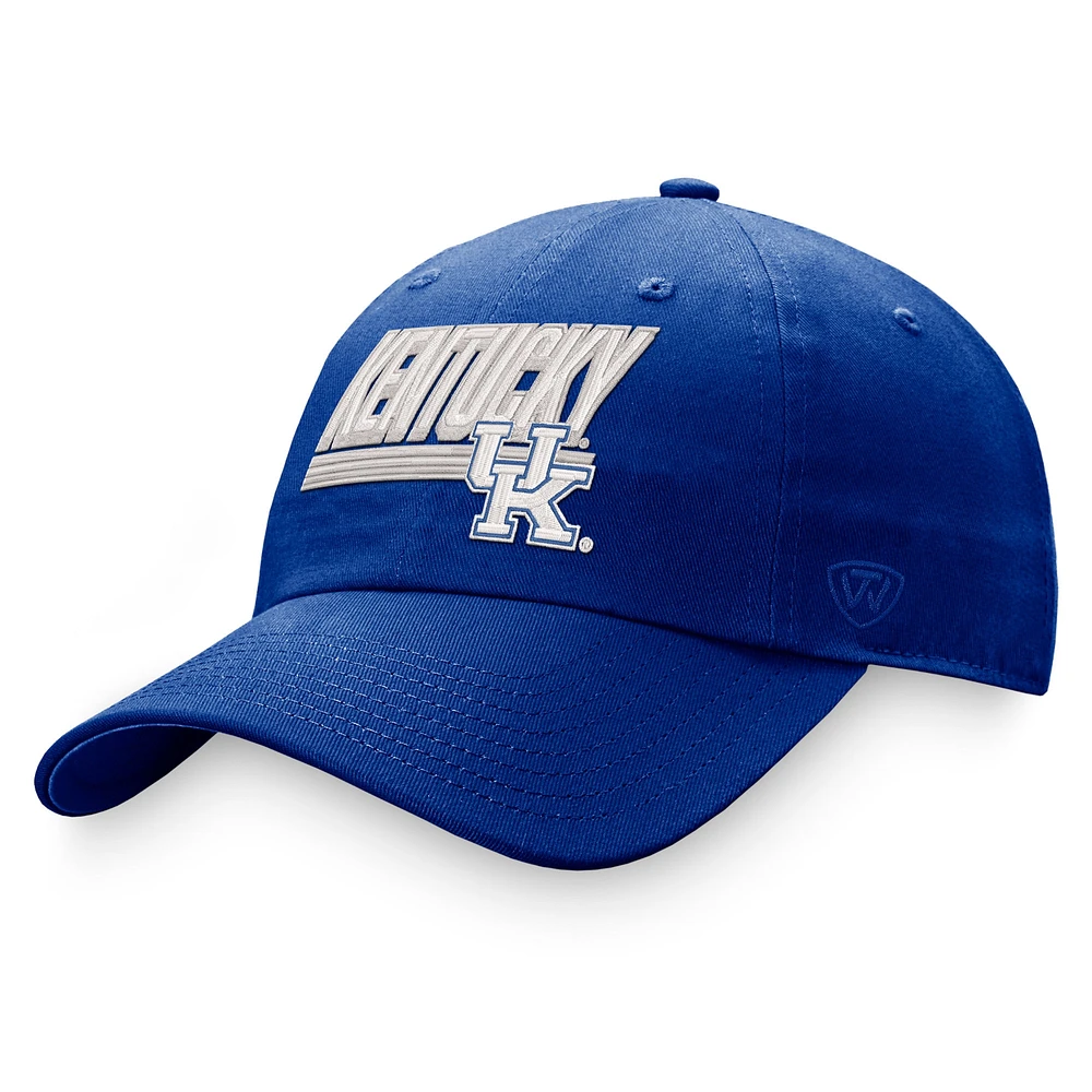 Casquette réglable Top of the World Royal Kentucky Wildcats Slice pour homme