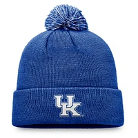Bonnet en tricot à revers et pompon pour homme, motif Royal Kentucky Wildcats