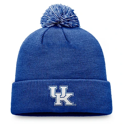 Bonnet en tricot à revers et pompon pour homme, motif Royal Kentucky Wildcats
